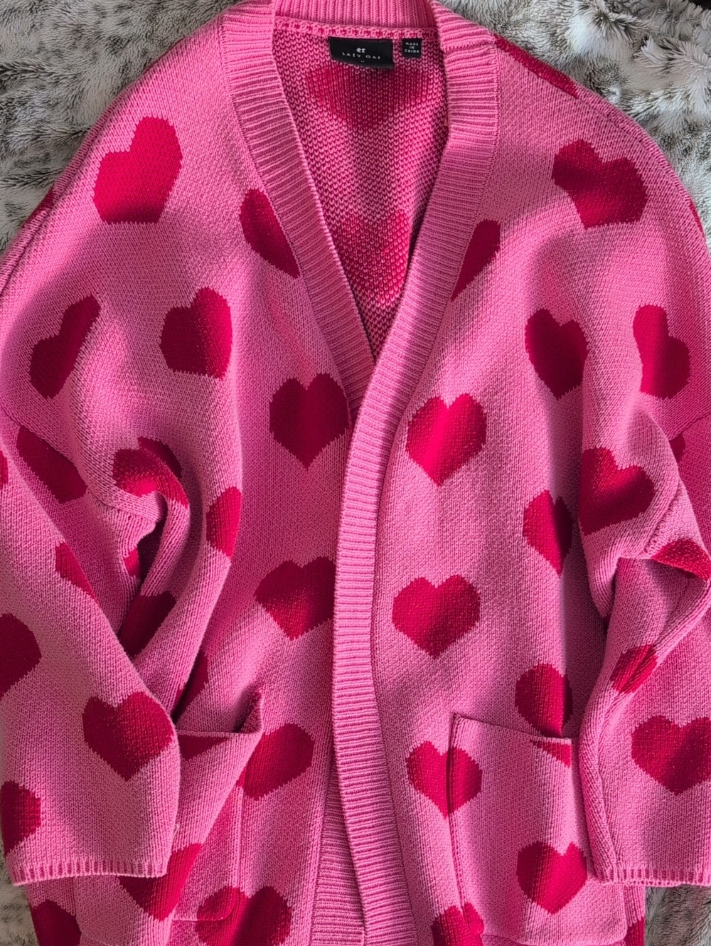 Lazy Oaf Pink Cardigan